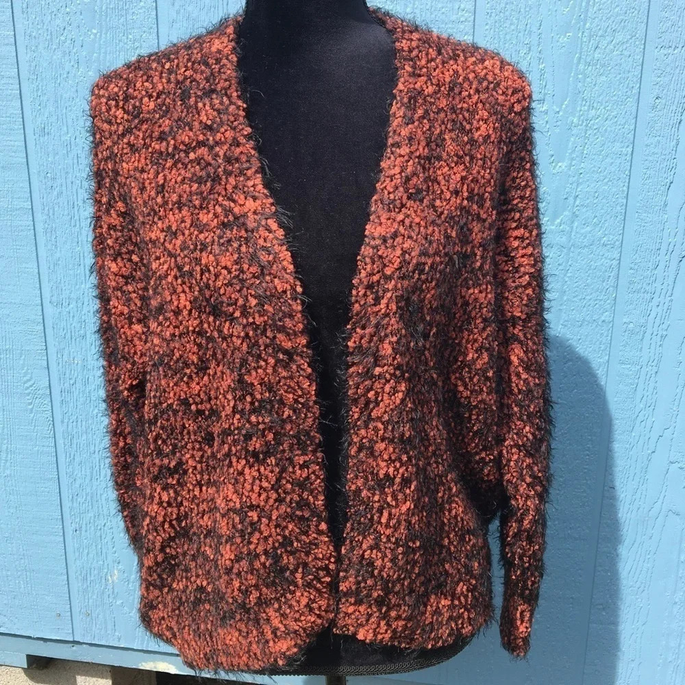 Abound Fuzzy Eyelash Knit Cardigan Sweater NWT S